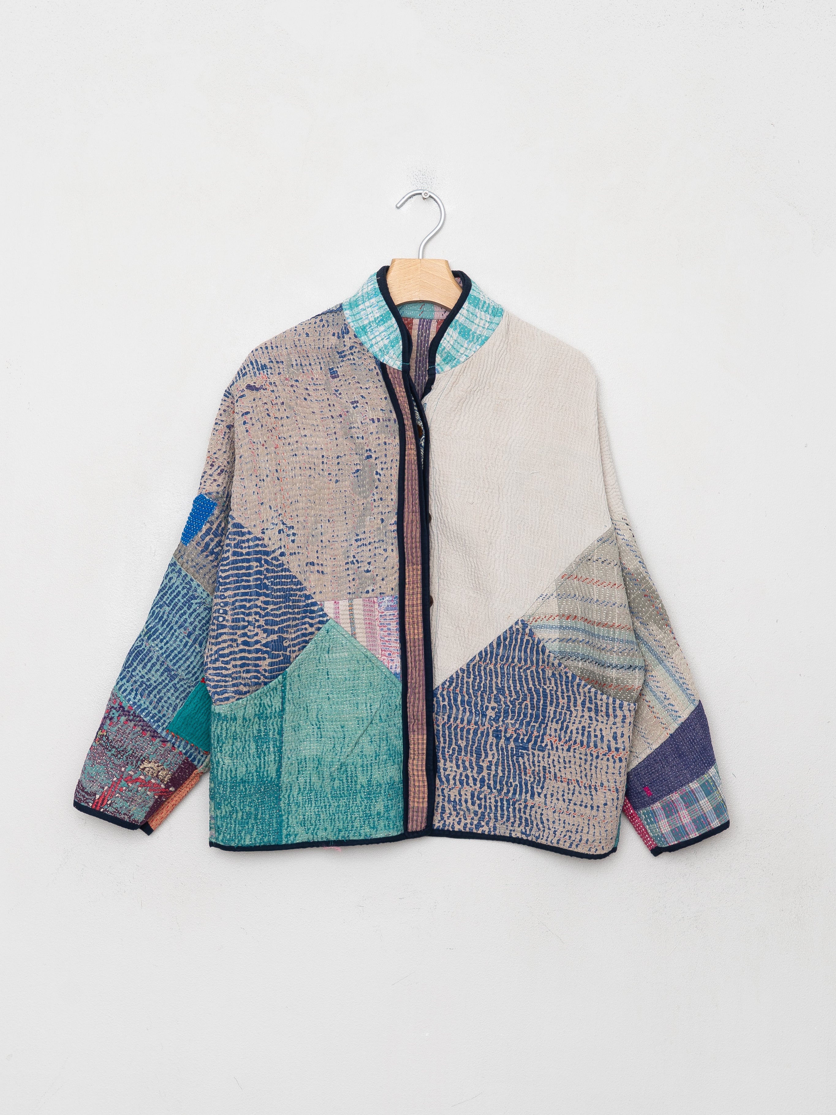 The Ladhiya Petite Quilted Patchwork Kantha Jacket