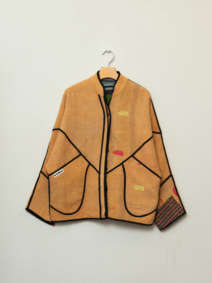 The Ladhiya Quilted Patchwork Kantha Jacket