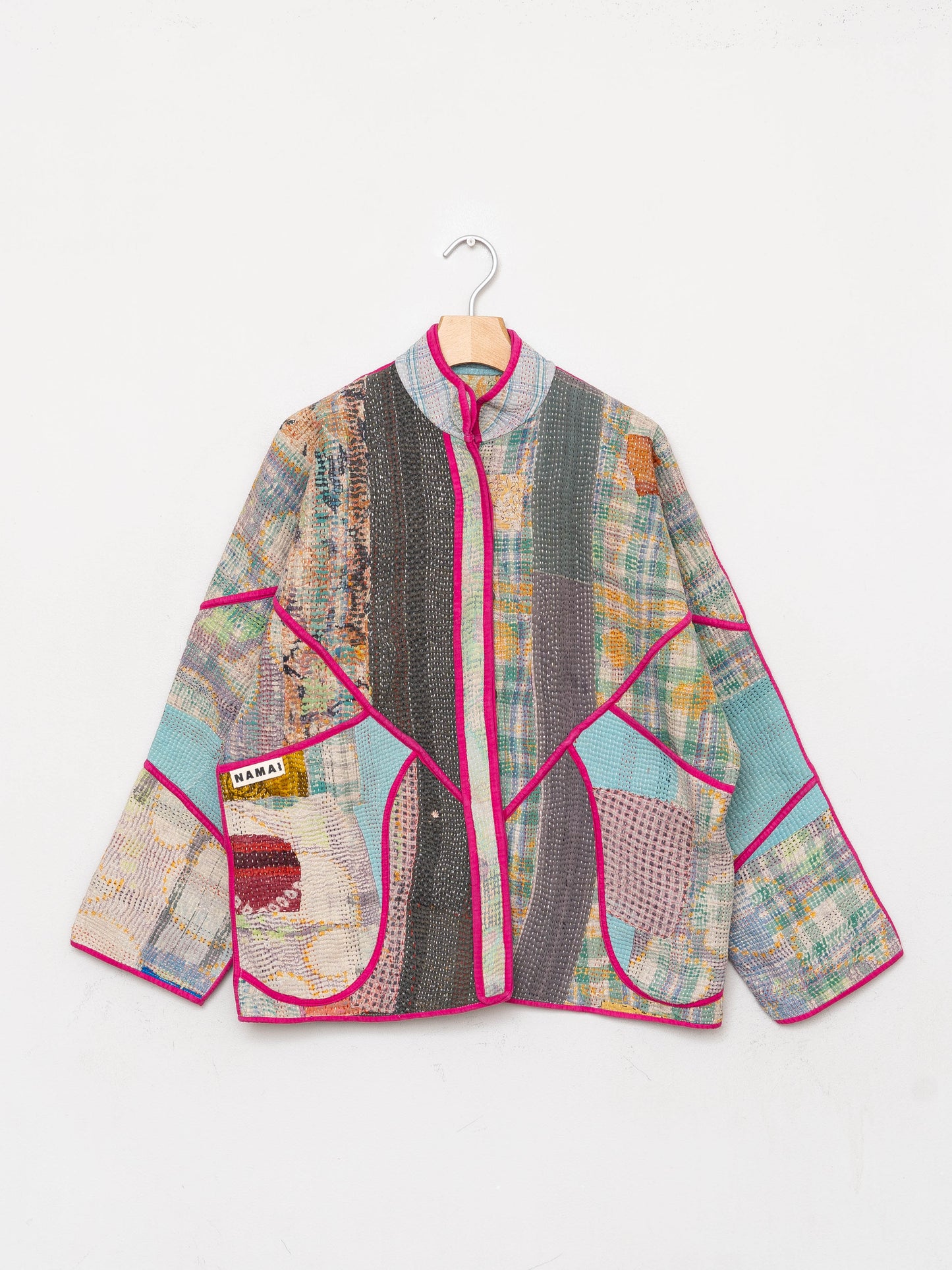 The Ladhiya Quilted Patchwork Kantha Jacket