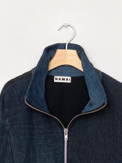 The Shira Denim Puffer Bomber Jacket