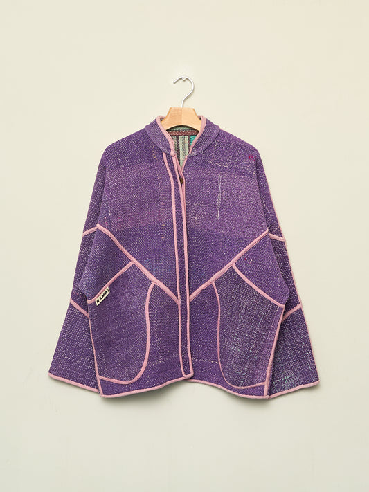 The Ladhiya Quilted Patchwork Kantha Jacket