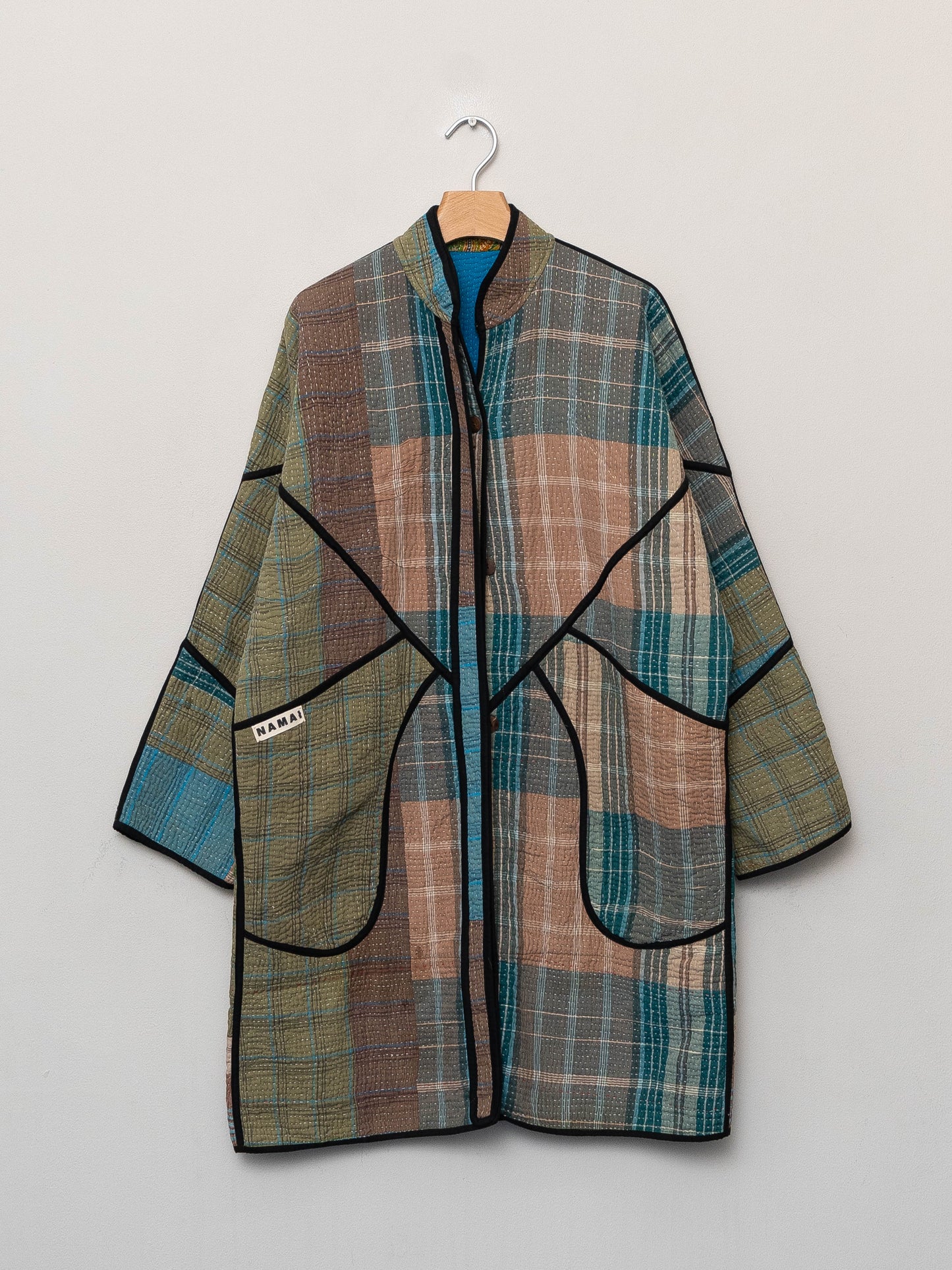 The Sai Quilted Patchwork Kantha Coat