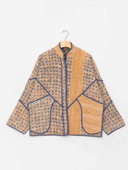 The Ladhiya Quilted Patchwork Kantha Jacket