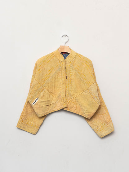 The Kaira Cropped Suzani Cut Out Kantha Jacket