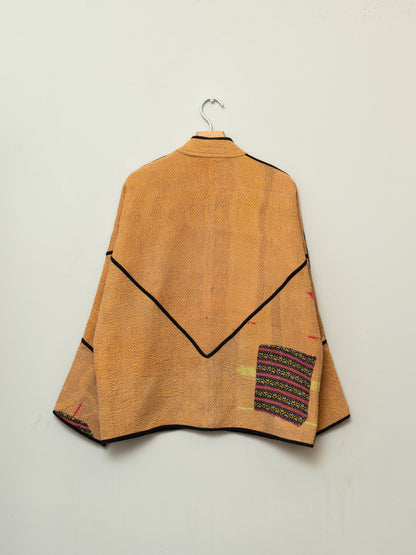 The Ladhiya Quilted Patchwork Kantha Jacket