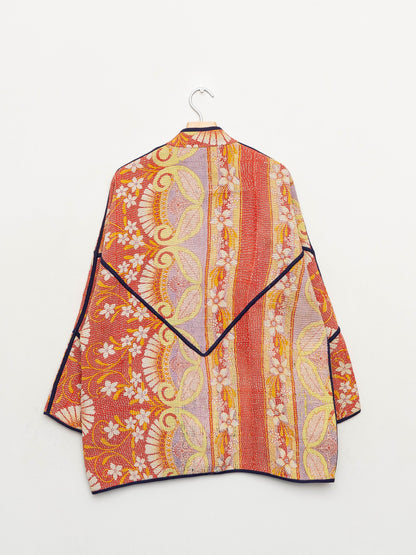 The Narmada Quilted Patchwork Kantha Jacket