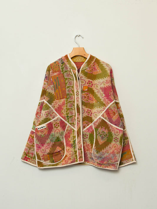 The Ladhiya Quilted Patchwork Kantha Jacket