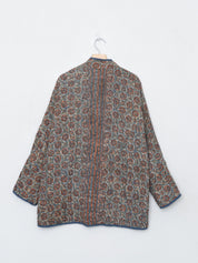 The Narmada Quilted Indigo Kantha Jacket