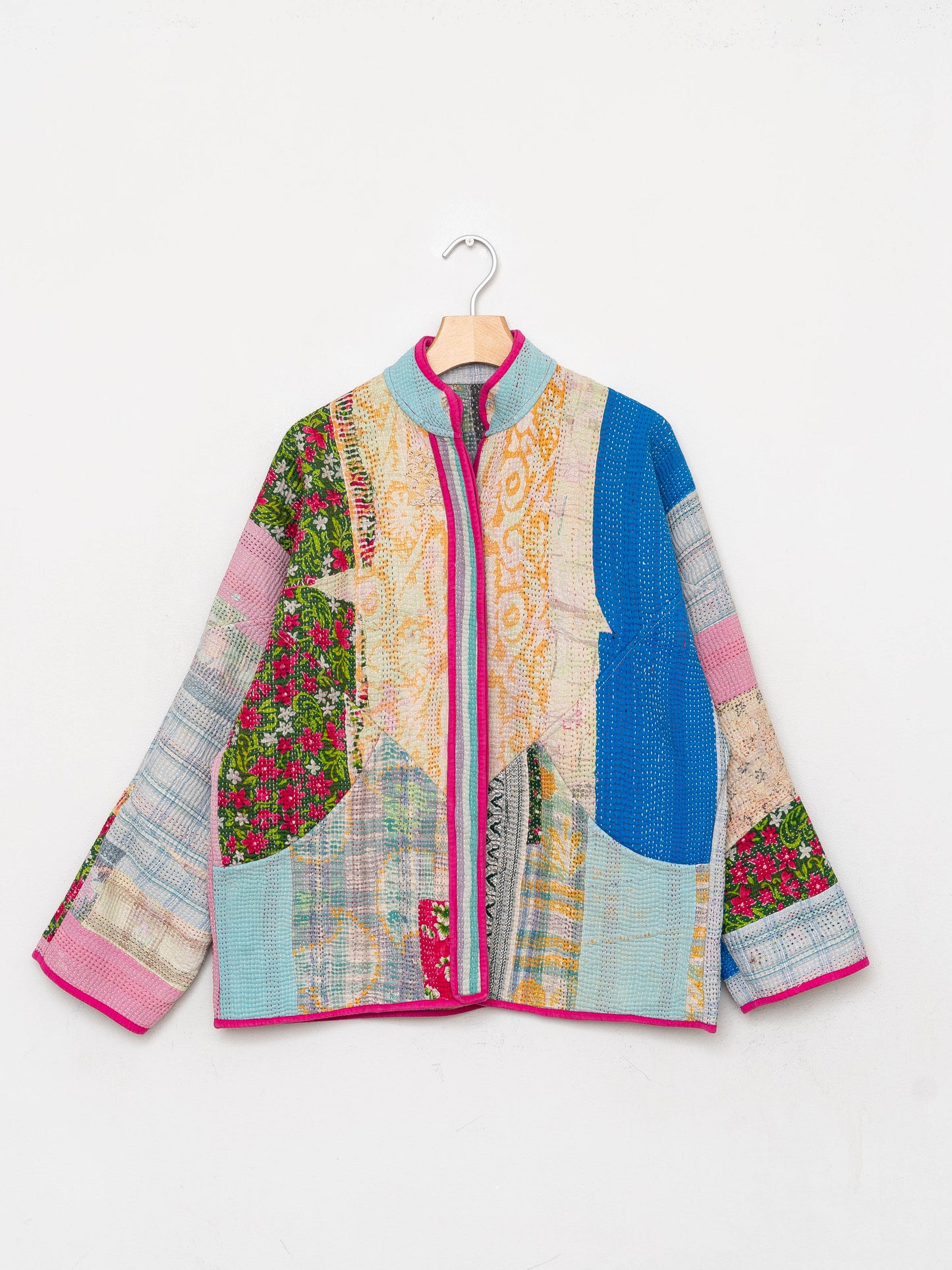 The Ladhiya Quilted Patchwork Kantha Jacket