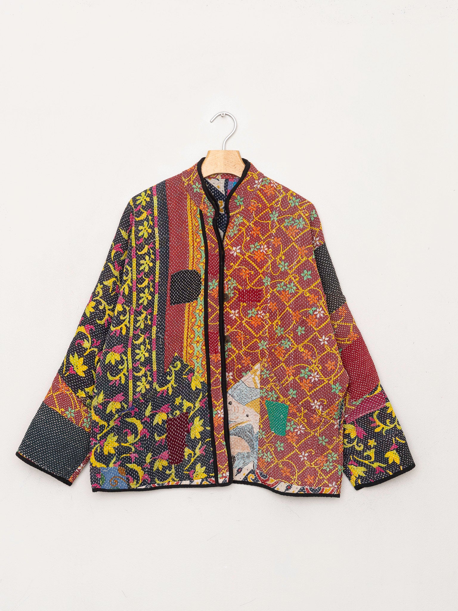 The Ladhiya Quilted Patchwork Kantha Jacket