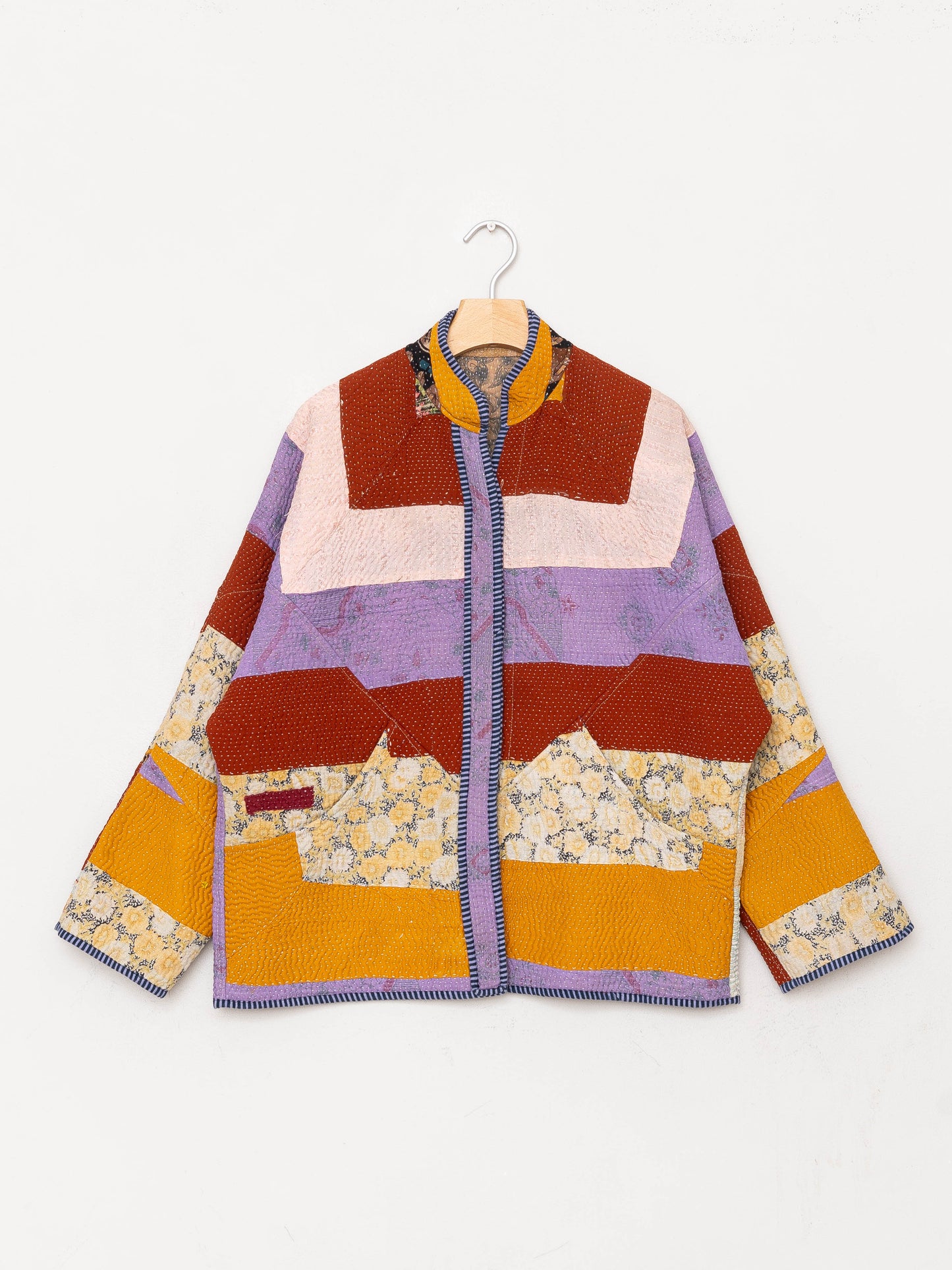 The Ladhiya Quilted Patchwork Kantha Jacket