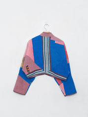The Kaira Cropped Quilted Patchwork Kantha Jacket