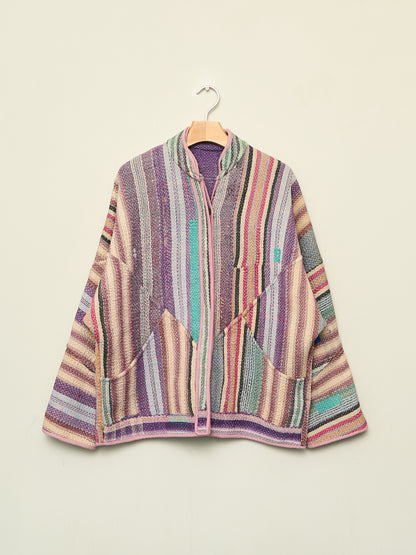 The Ladhiya Quilted Patchwork Kantha Jacket