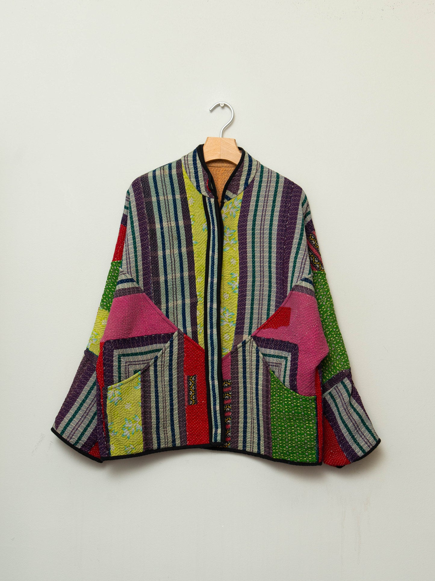 The Ladhiya Quilted Patchwork Kantha Jacket