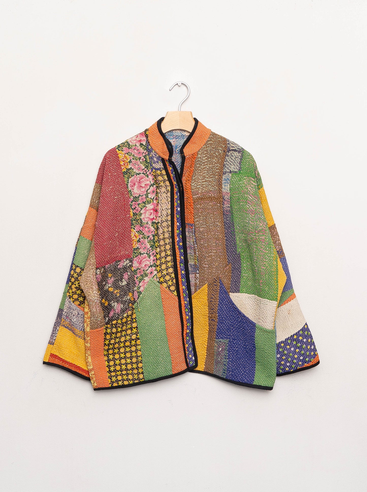 The Ladhiya Quilted Patchwork Kantha Jacket