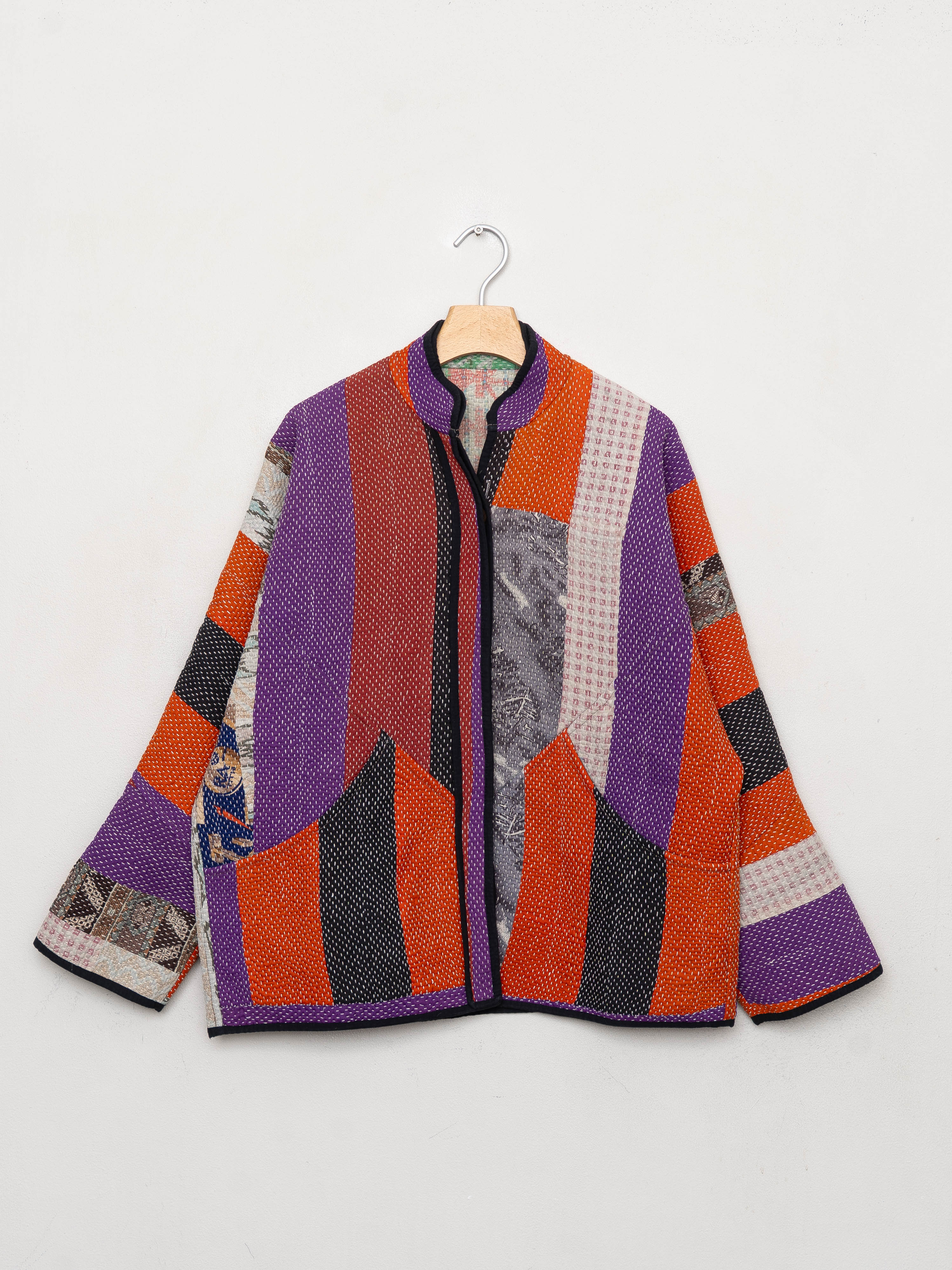 The Ladhiya Quilted Patchwork Kantha Jacket