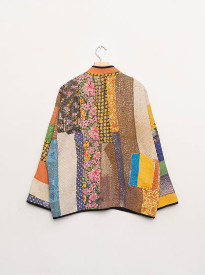 The Ladhiya Quilted Patchwork Kantha Jacket