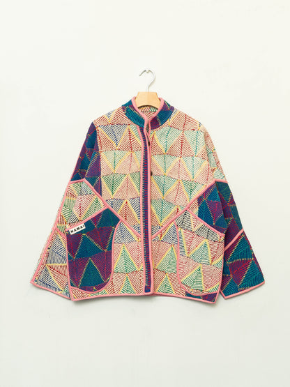 The Ladhiya Naksha Quilted Kantha Jacket