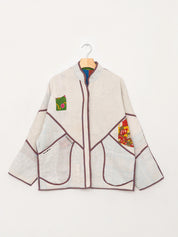 The Ladhiya Quilted Patchwork Kantha Jacket