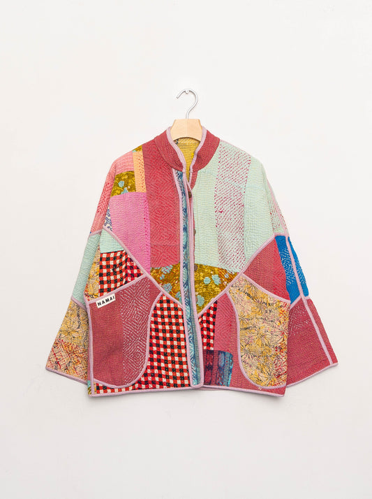 The Ladhiya Quilted Patchwork Kantha Jacket