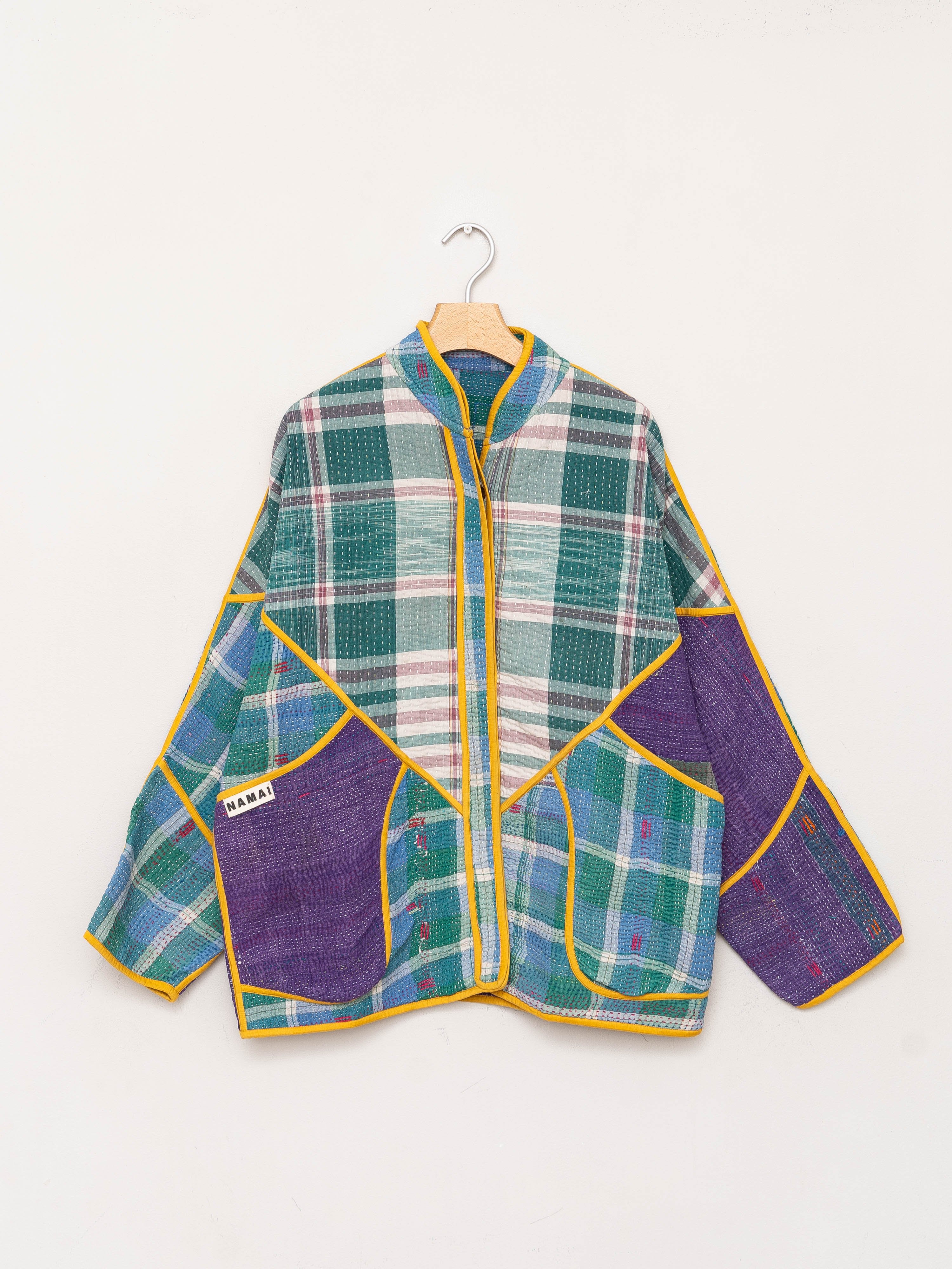 The Ladhiya Quilted Patchwork Kantha Jacket
