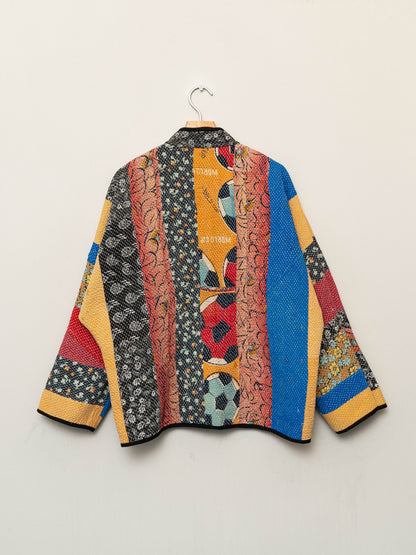 The Ladhiya Quilted Patchwork Kantha Jacket