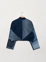 The Kaira Cropped Denim Jacket - Small - Wholesale