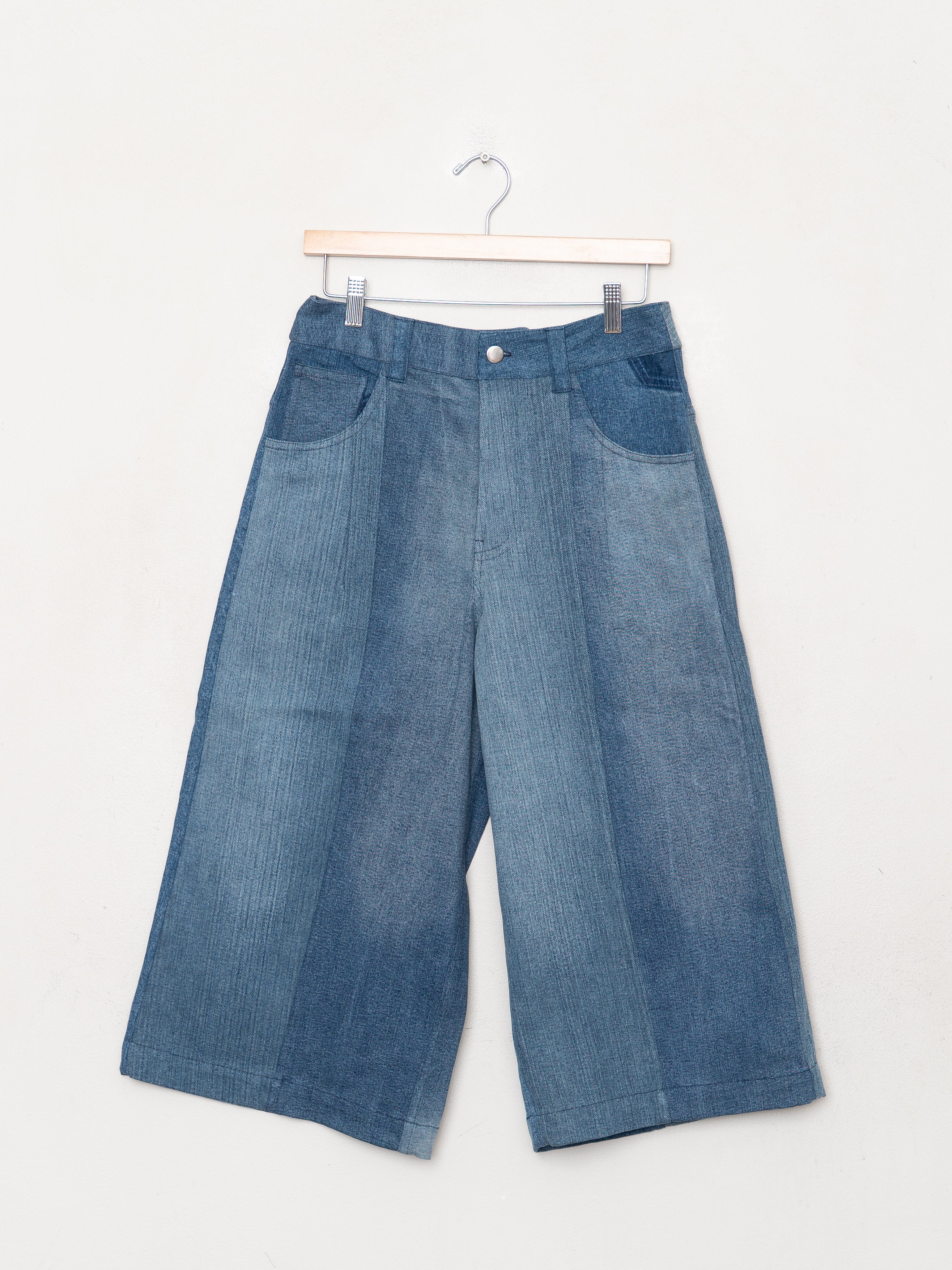 The Bindu Denim Bermuda Culotte Pant - Small