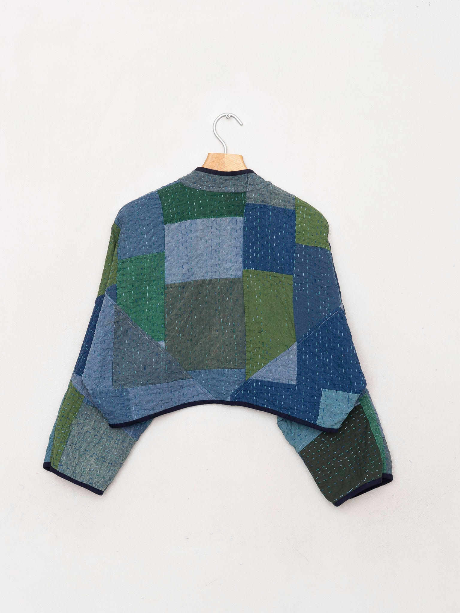 The Kaira Cropped Quilted Ralli Kantha Jacket