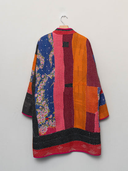 The Sai Quilted Patchwork Kantha Coat