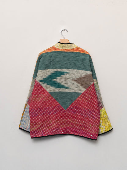 The Ladhiya Quilted Patchwork Kantha Jacket