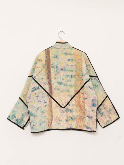 The Ladhiya Quilted Patchwork Kantha Jacket