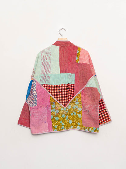 The Ladhiya Quilted Patchwork Kantha Jacket