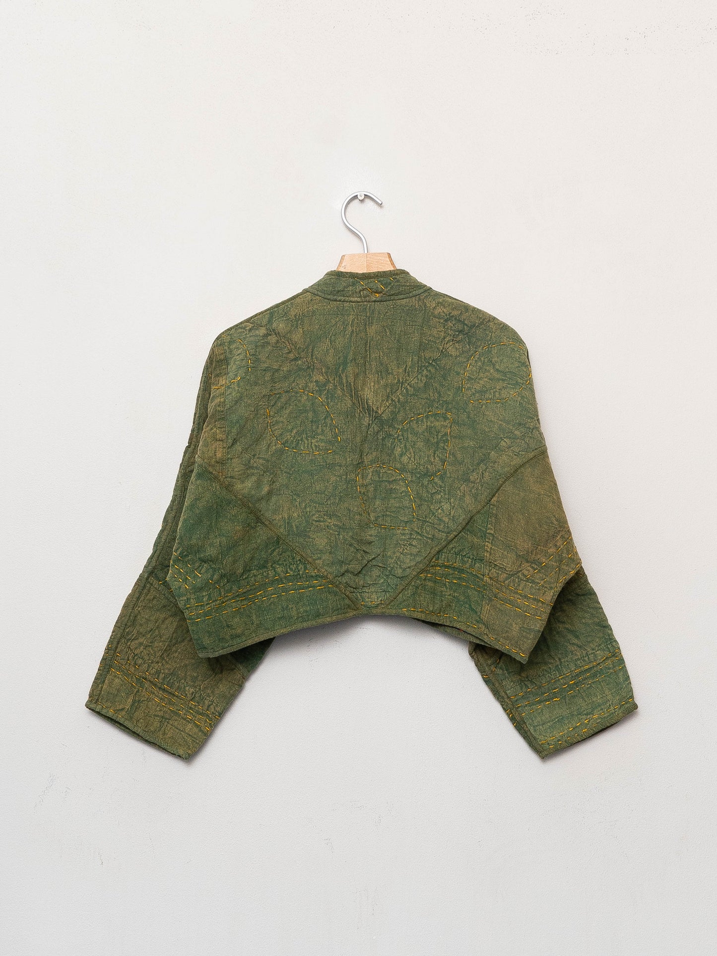 The Kaira Cropped Suzani Cut Out Kantha Jacket