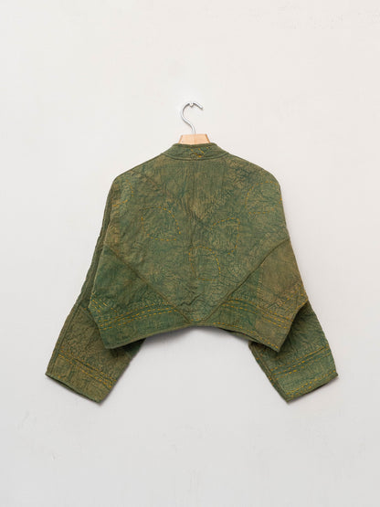 The Kaira Cropped Suzani Cut Out Kantha Jacket