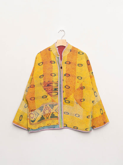 The Ladhiya Quilted Patchwork Kantha Jacket