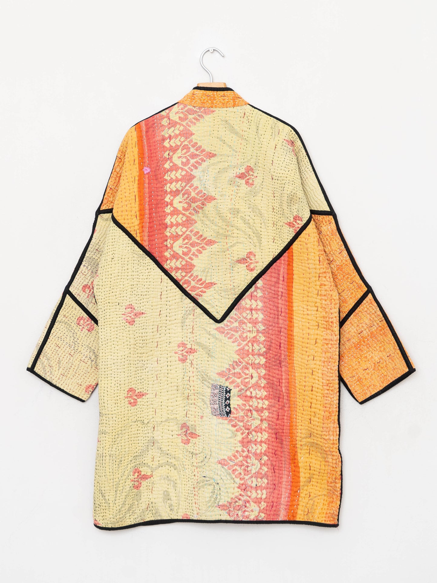 The Sai Quilted Patchwork Kantha Coat