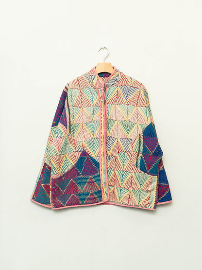 The Ladhiya Naksha Quilted Kantha Jacket