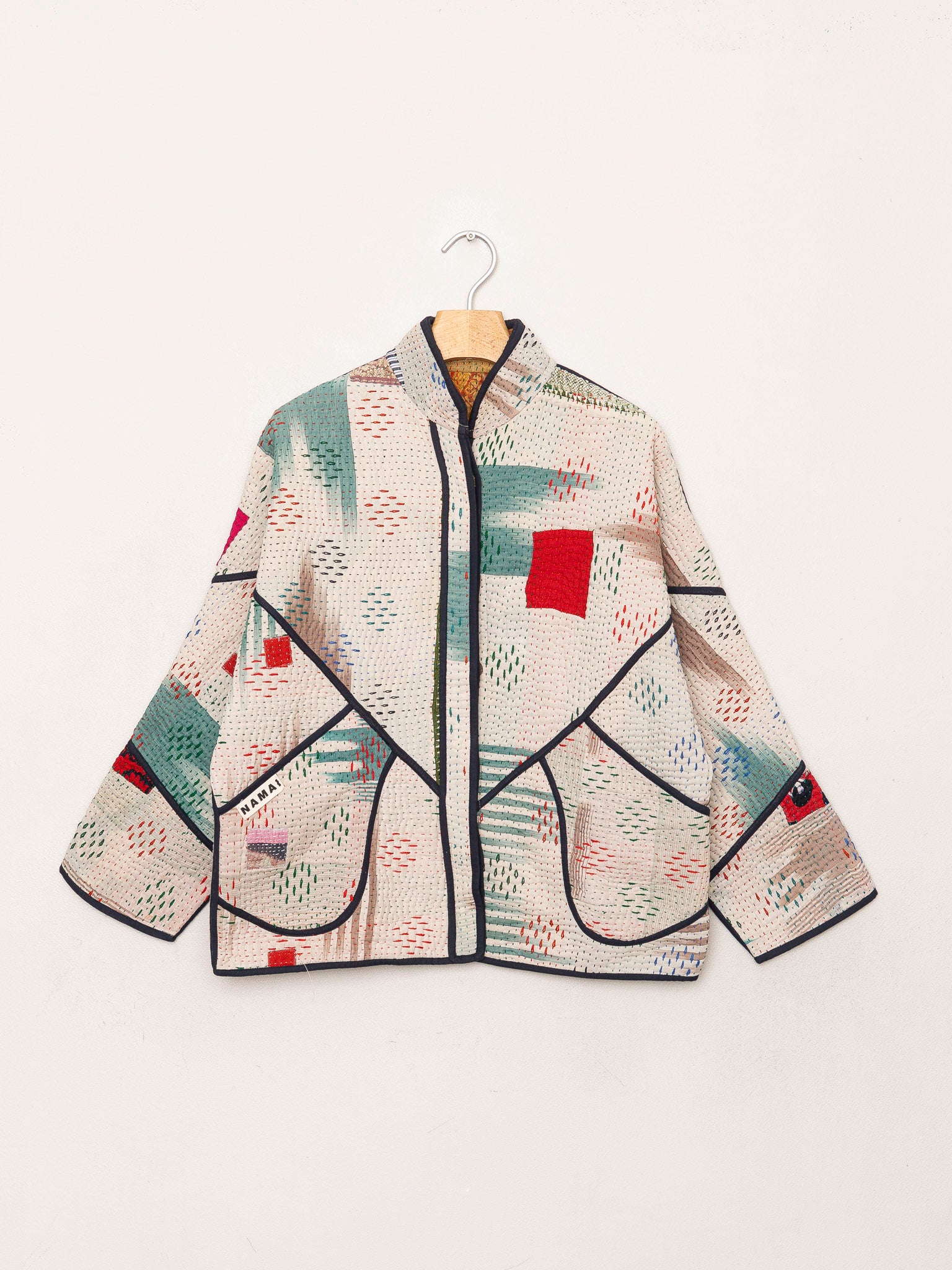 The Ladhiya Petite Quilted Patchwork Kantha Jacket