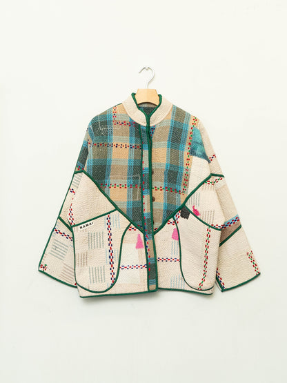 The Ladhiya Quilted Patchwork Kantha Jacket