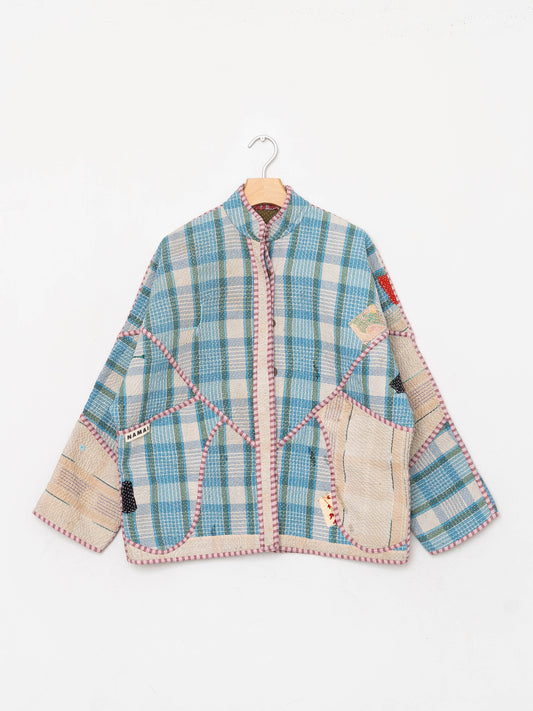 The Ladhiya Quilted Patchwork Kantha Jacket