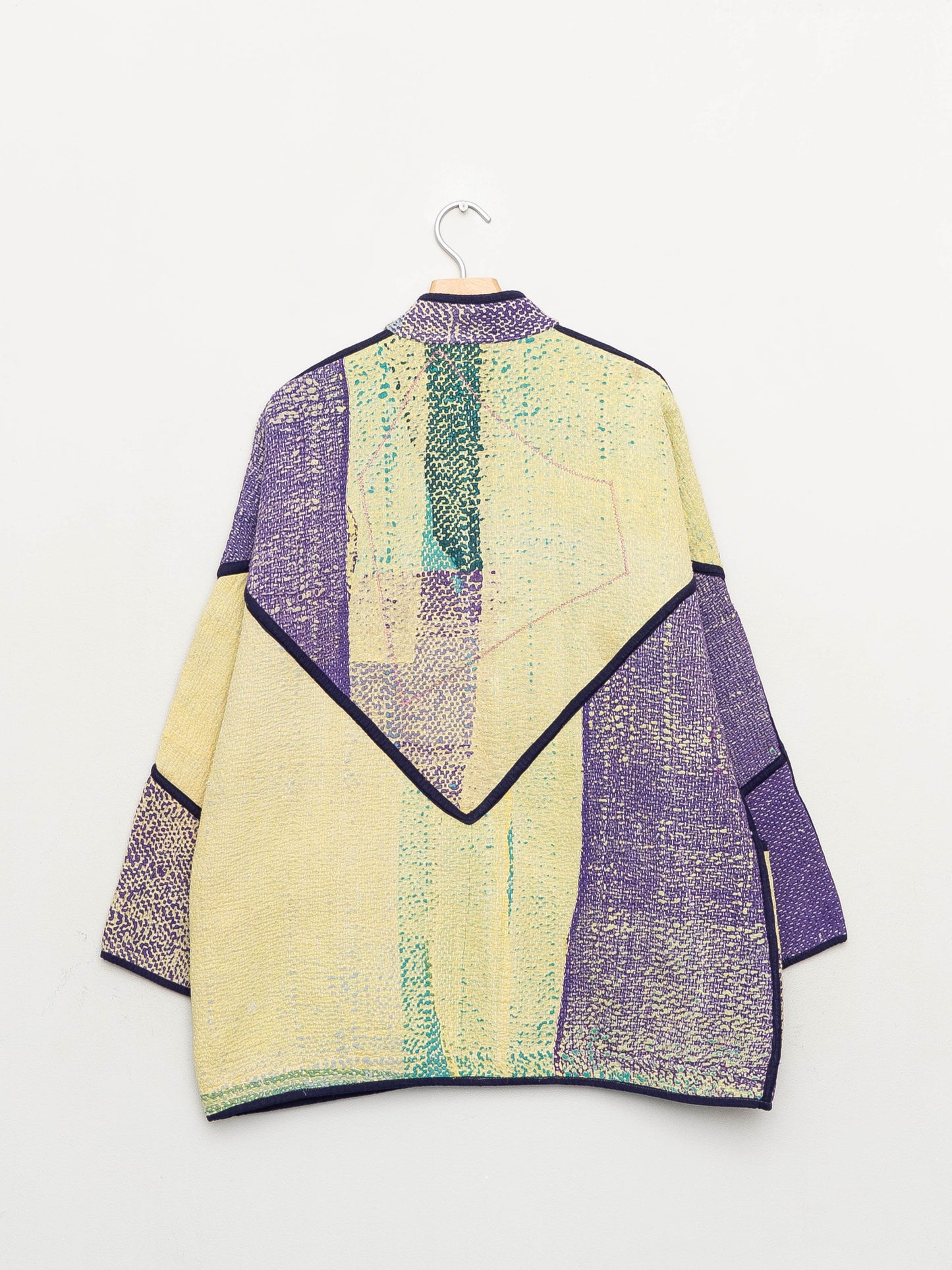 The Narmada Quilted Patchwork Kantha Jacket