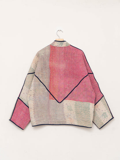 The Ladhiya Quilted Patchwork Kantha Jacket