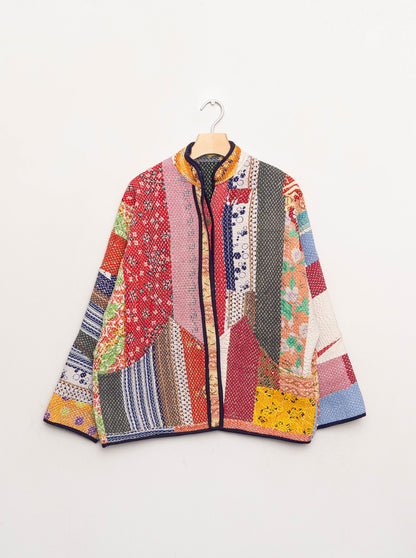 The Ladhiya Quilted Patchwork Kantha Jacket