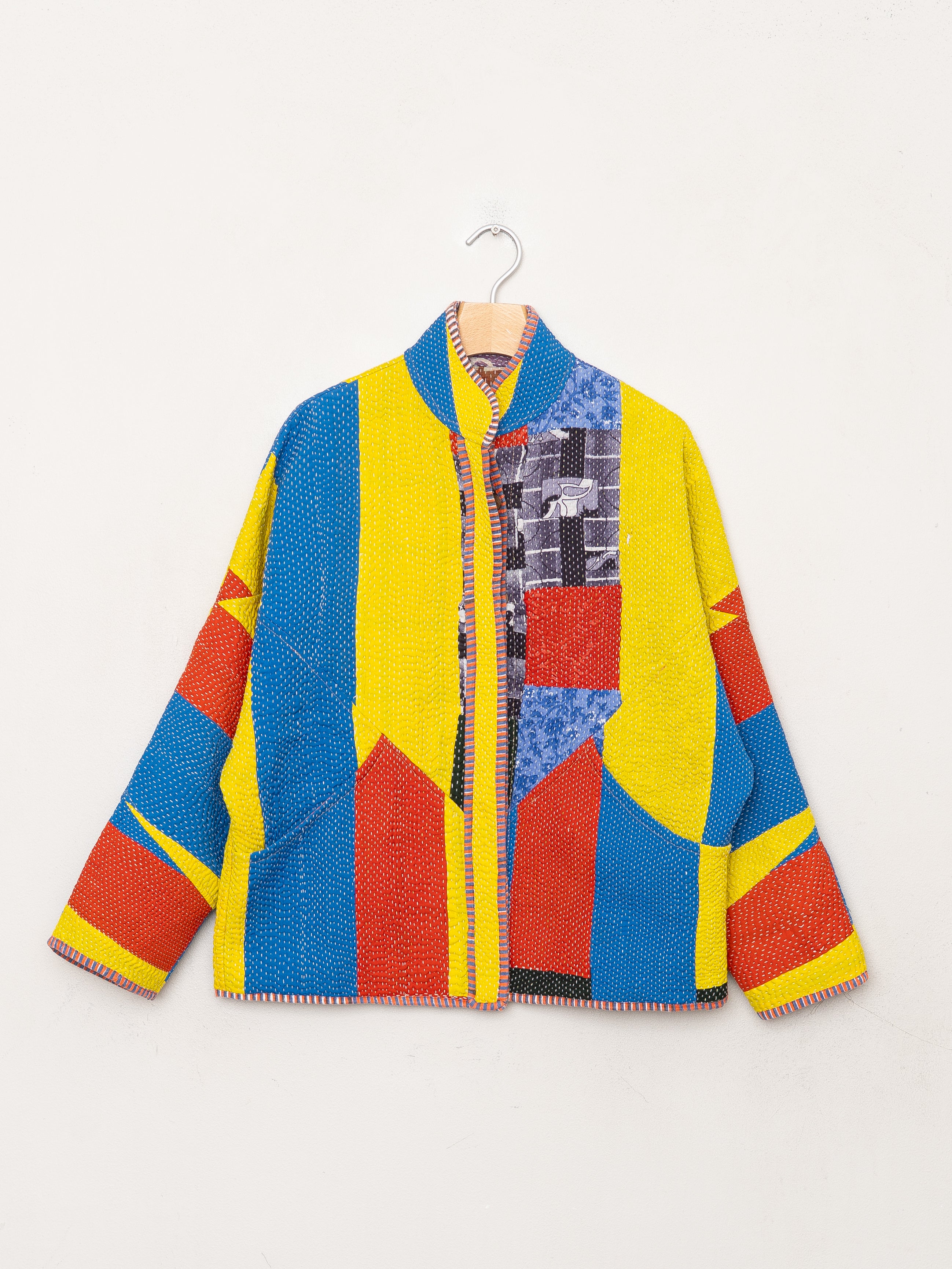 The Ladhiya Petite Quilted Patchwork Kantha Jacket