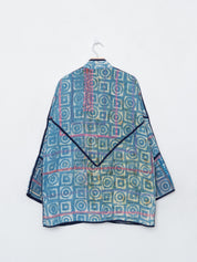 The Narmada Quilted Indigo Kantha Jacket