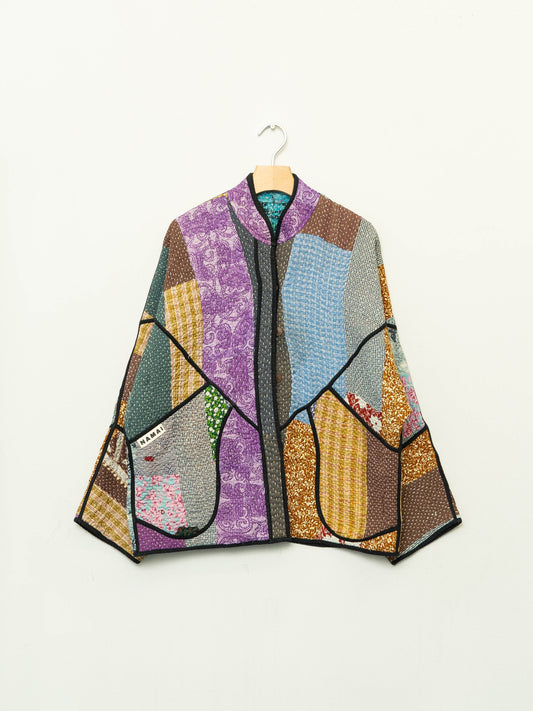 The Ladhiya Quilted Patchwork Kantha Jacket