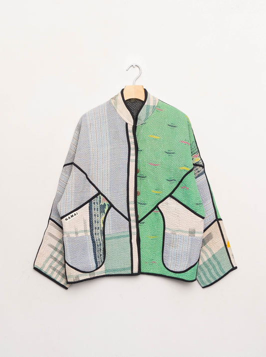 The Ladhiya Quilted Patchwork Kantha Jacket