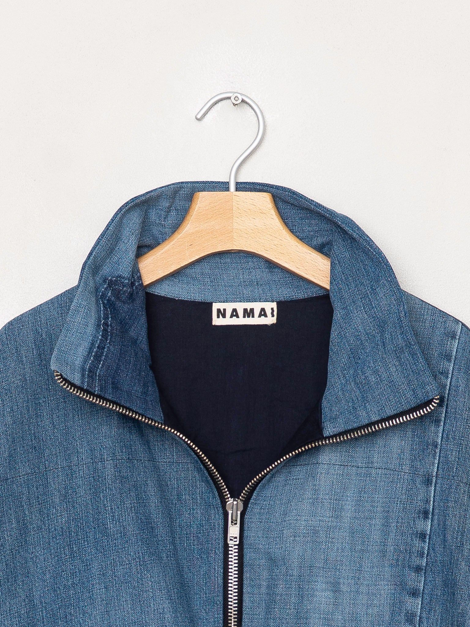 The Shira Denim Puffer Bomber Jacket