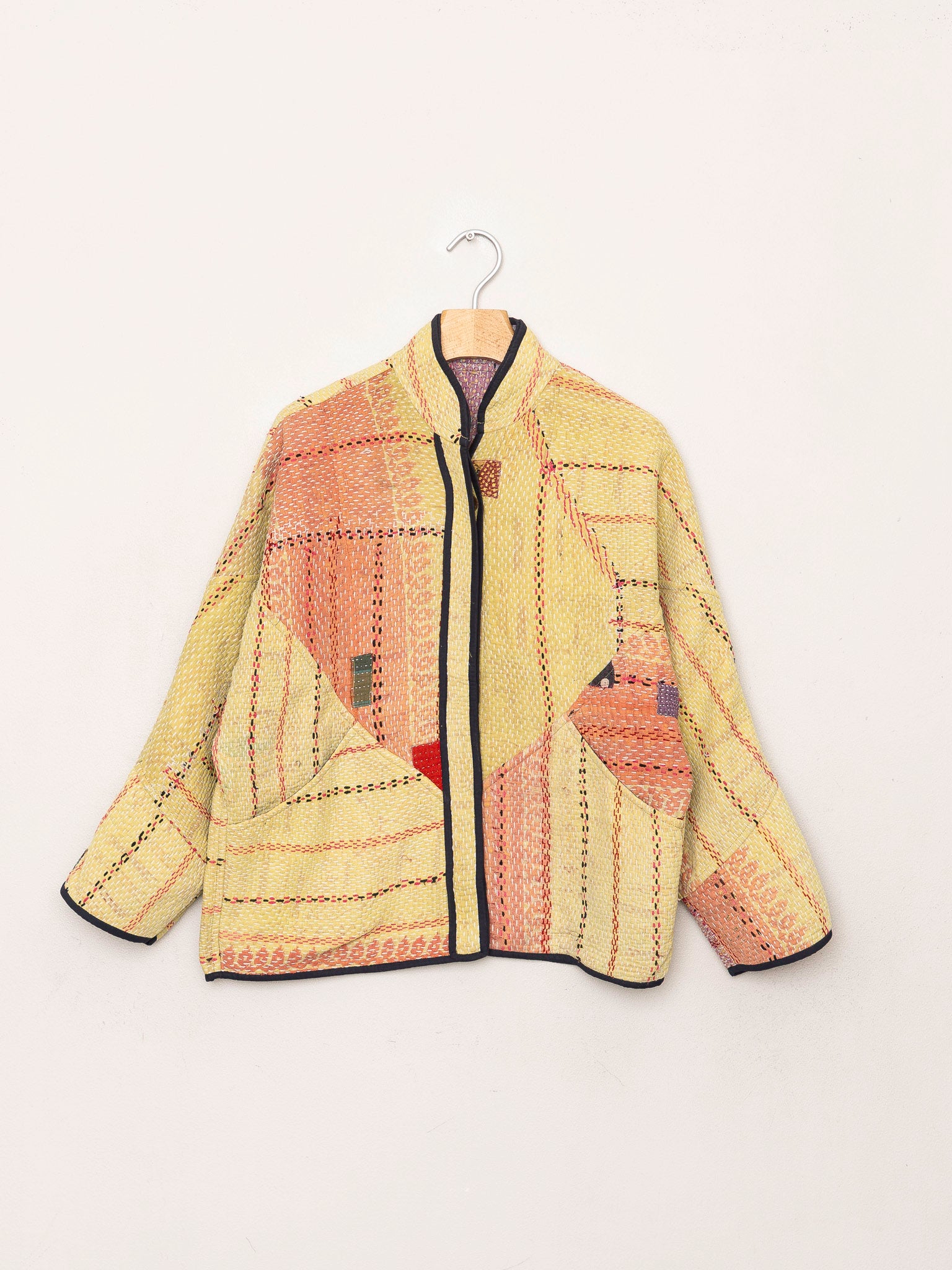 The Ladhiya Petite Quilted Patchwork Kantha Jacket